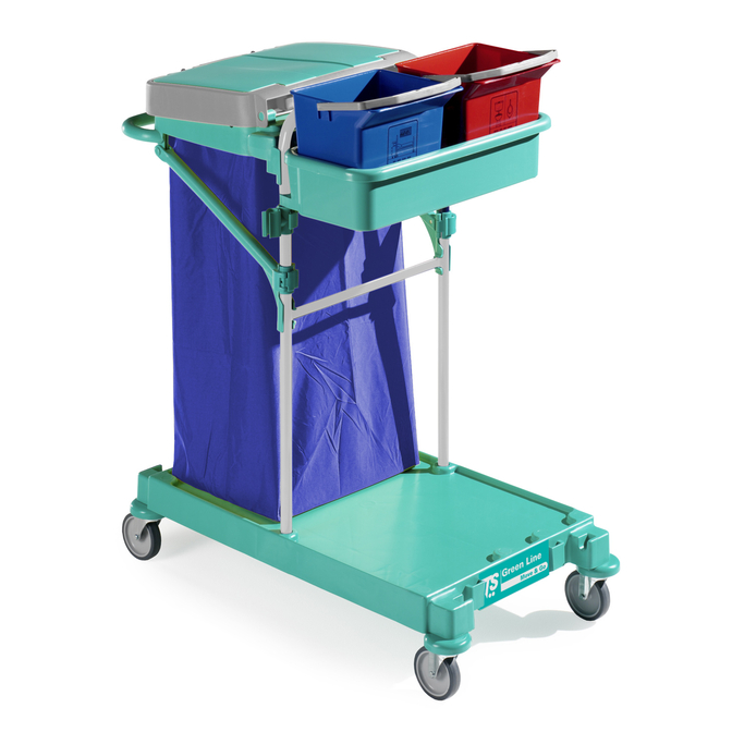 Product TTS Green 5 Cleaning Trolley base image