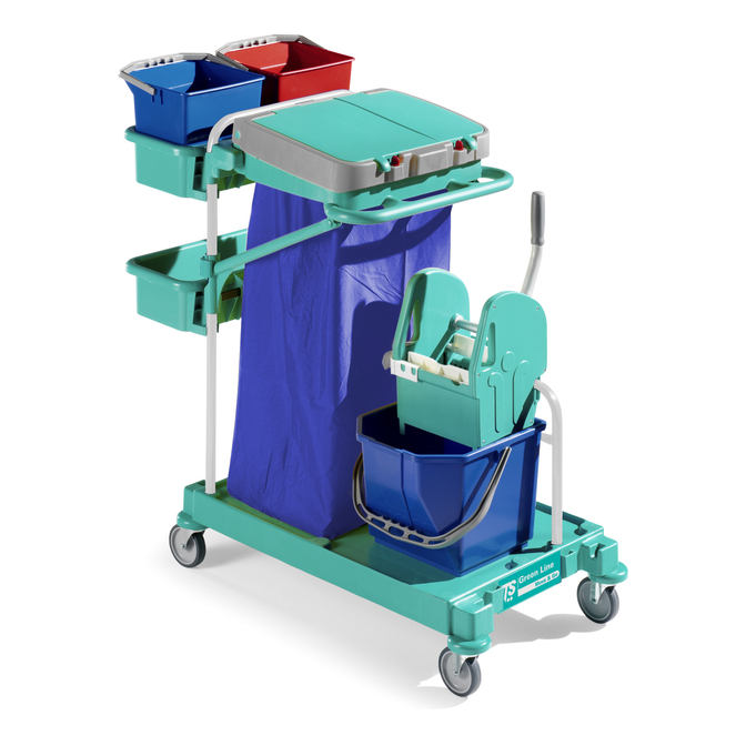 Product TTS Green 40 Cleaning Trolley base image