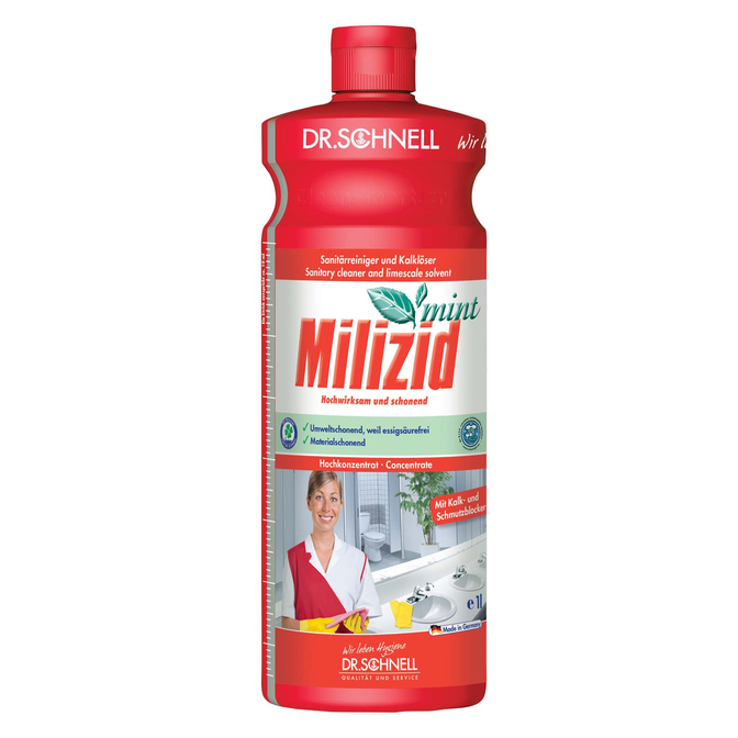 Product Dr. Schnell Milizid Mint Καθαριστικό - Αφαλατικό Υγρό με άρωμα Μέντας 1L base image